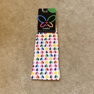 Rainbow heart compression socks
